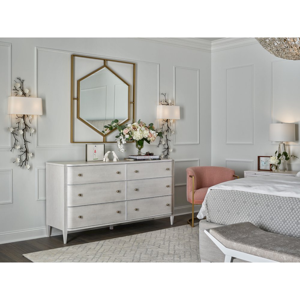 Love Joy Bliss Mirror In Soft Gold Metal Color