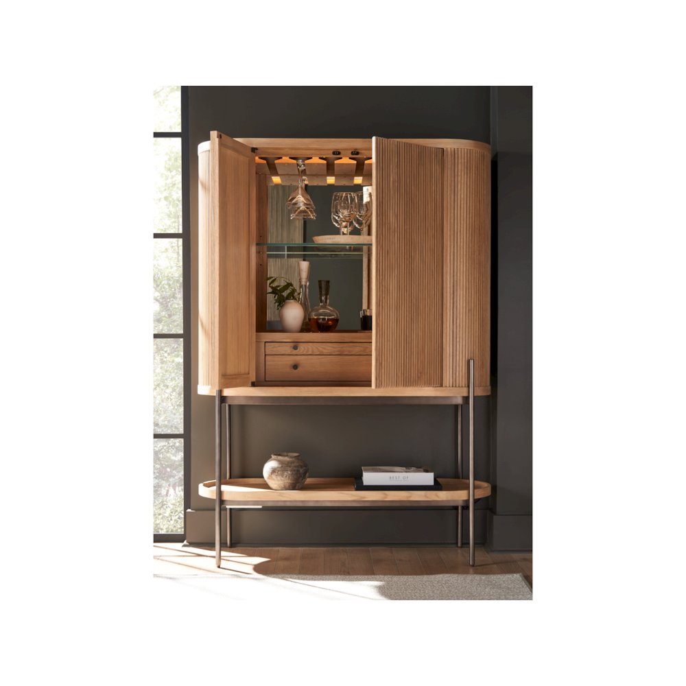 Linnea Bar Cabinet In Natural Oak Color