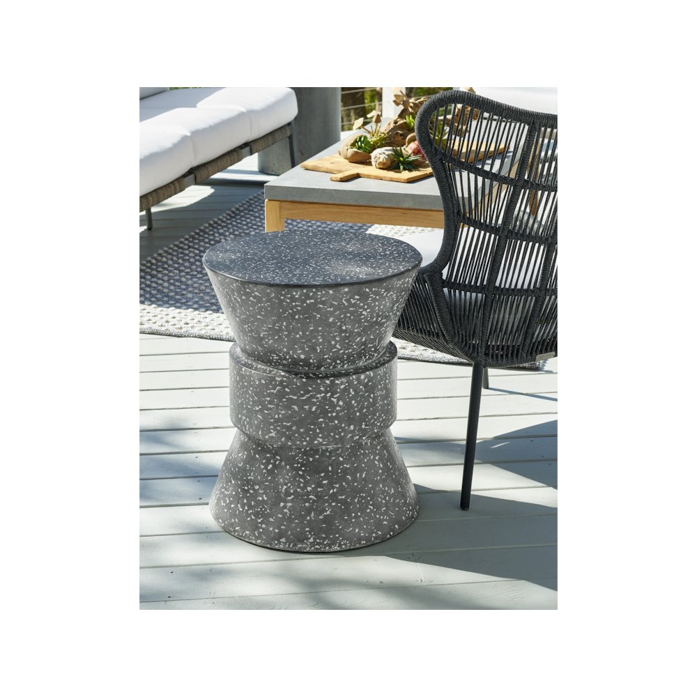 Stinson Accent Table In Speckled Gray Color