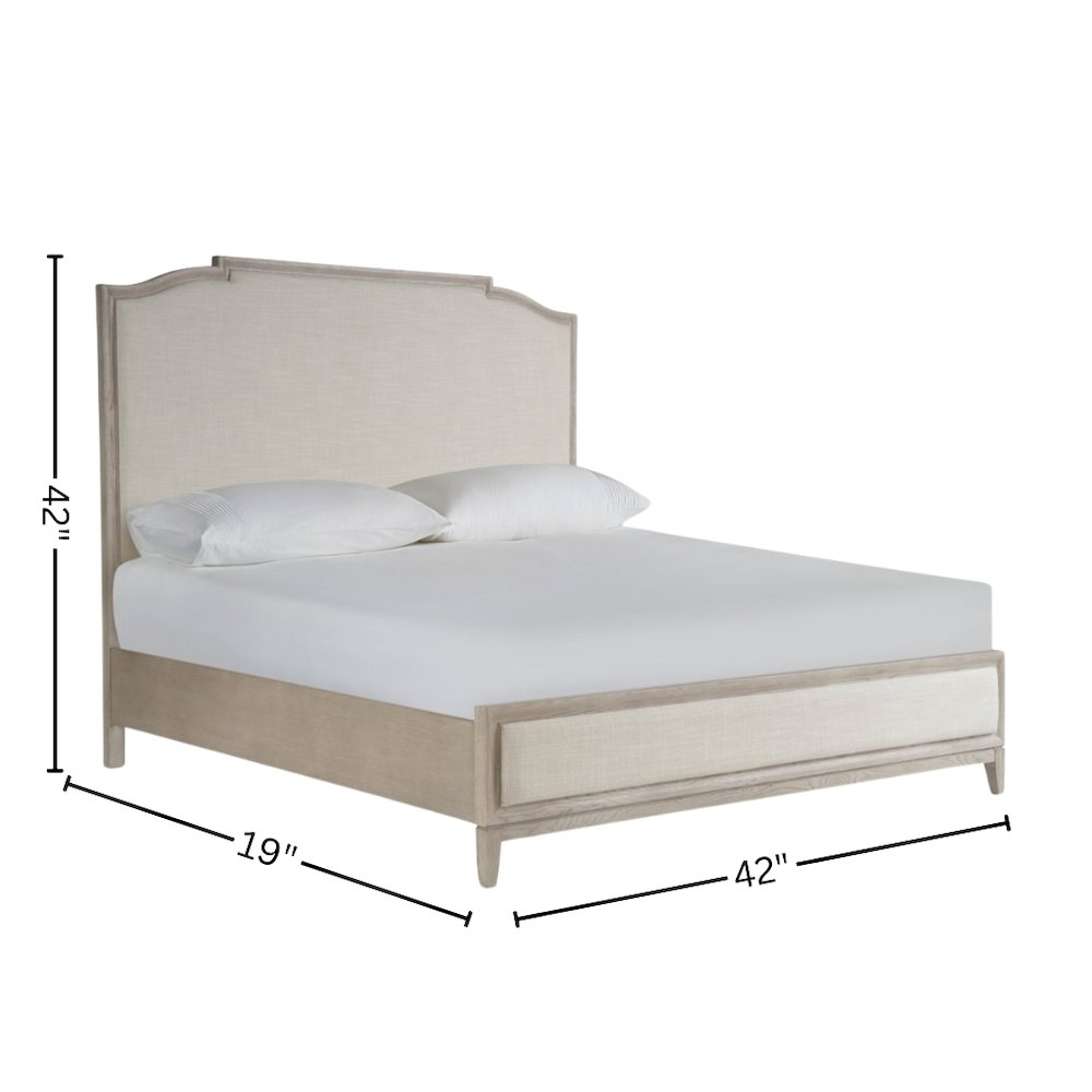 Queen Bed Frame – Gray Wood Bed Frame Queen Size with Panel Headboard