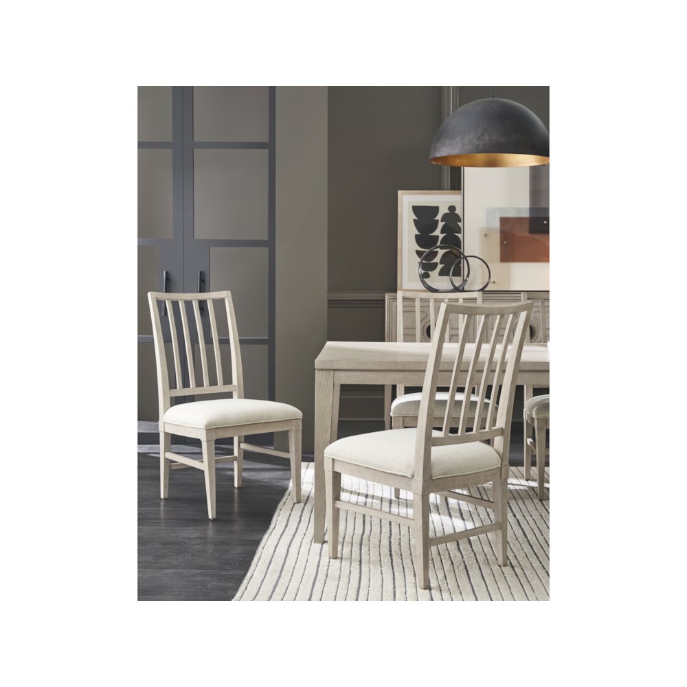 Splat Back Side Chair Pair In Rolling Fog Color