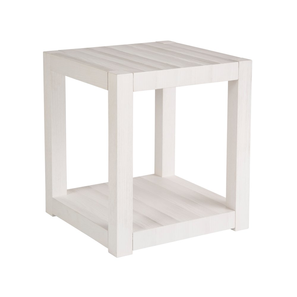Hermosa Square End Table In White Sand Color