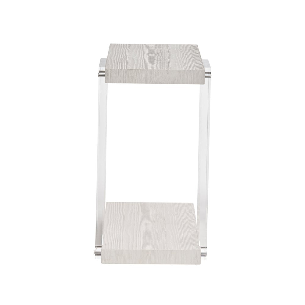 St Kitts Accent Table In White Sand Color