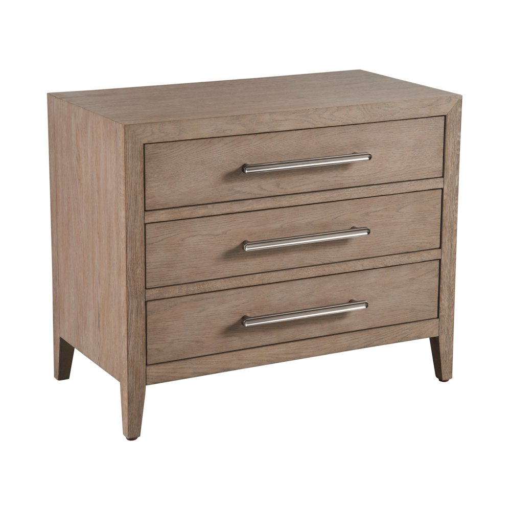 Cove Drawer Nightstand In Gray Oak Color
