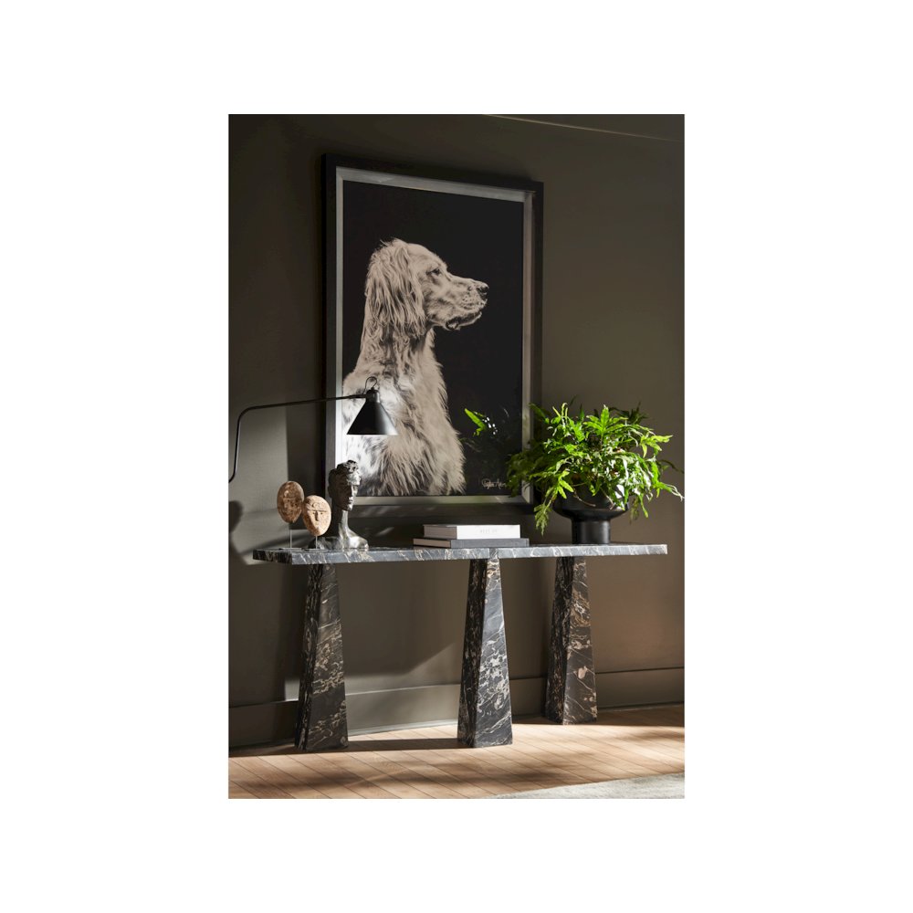 Spectrum Sofa Table In Golden Portoro Marble Color