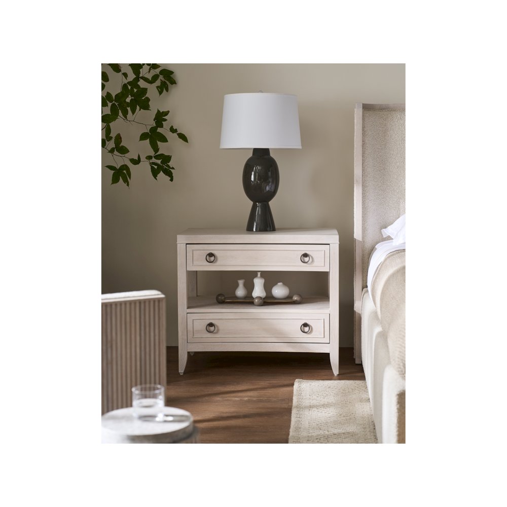 Avaline Nightstand in White Oak Color