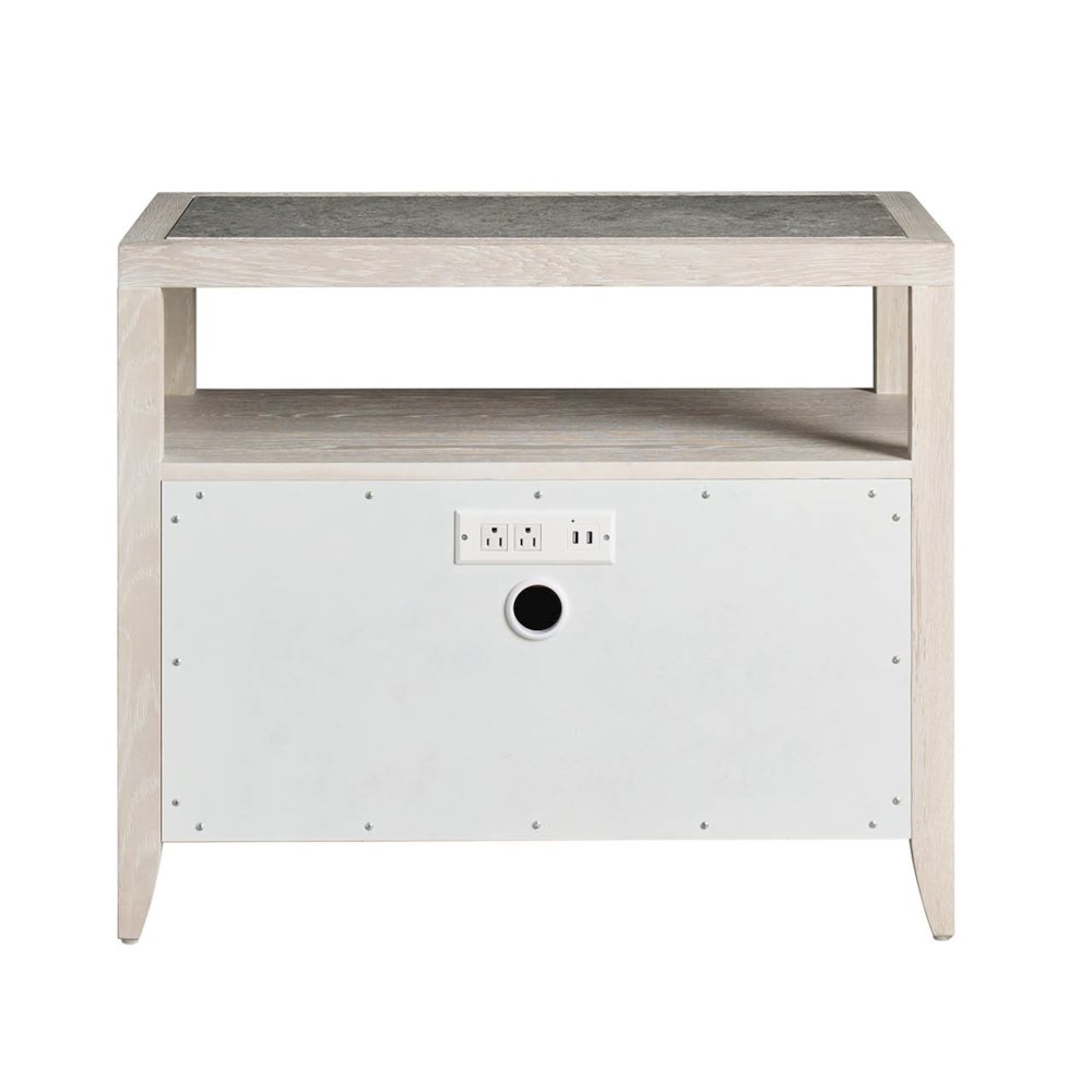 Carmen Two Drawer Nightstand in White Oak Color