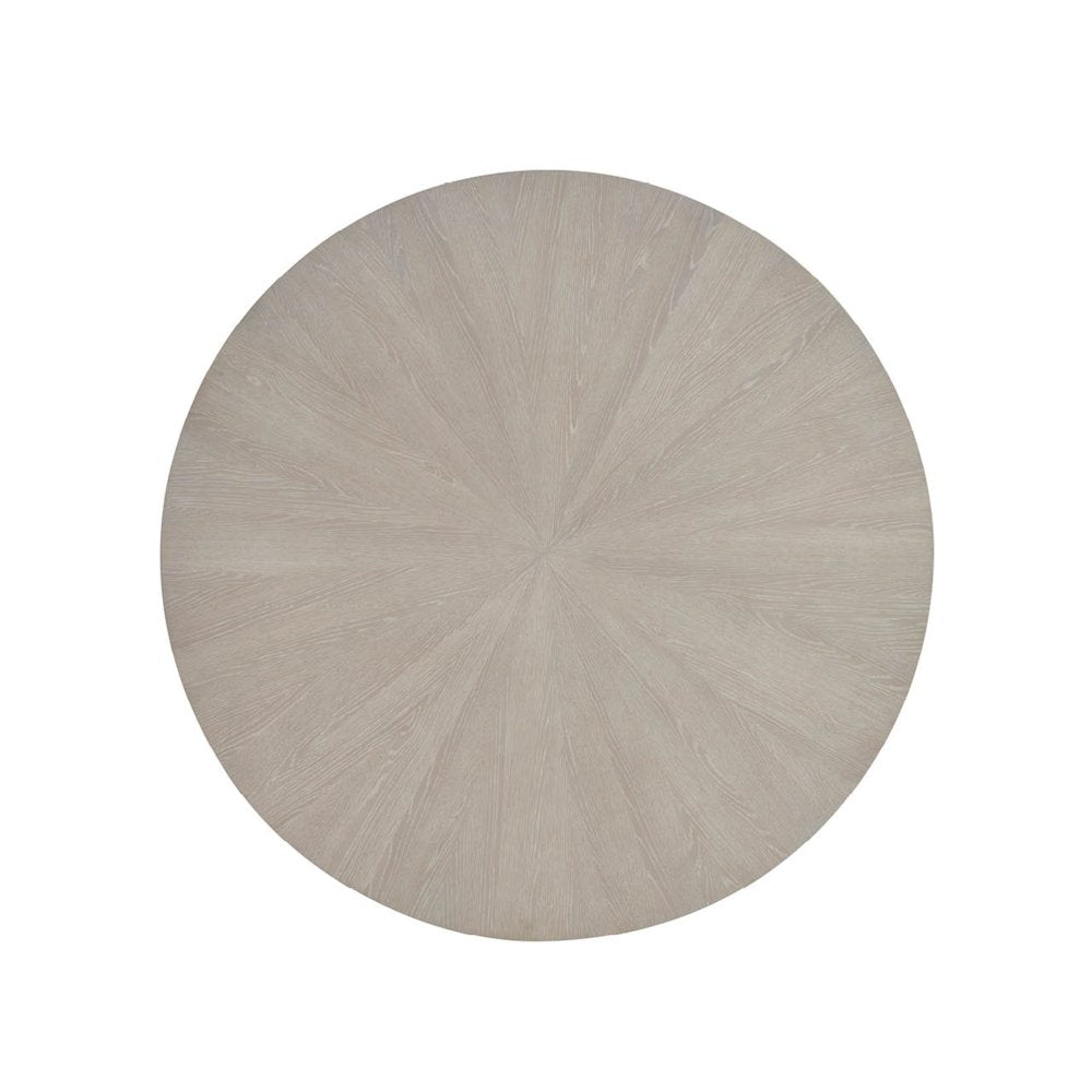 Carmen Round Dining Table in White Oak Color