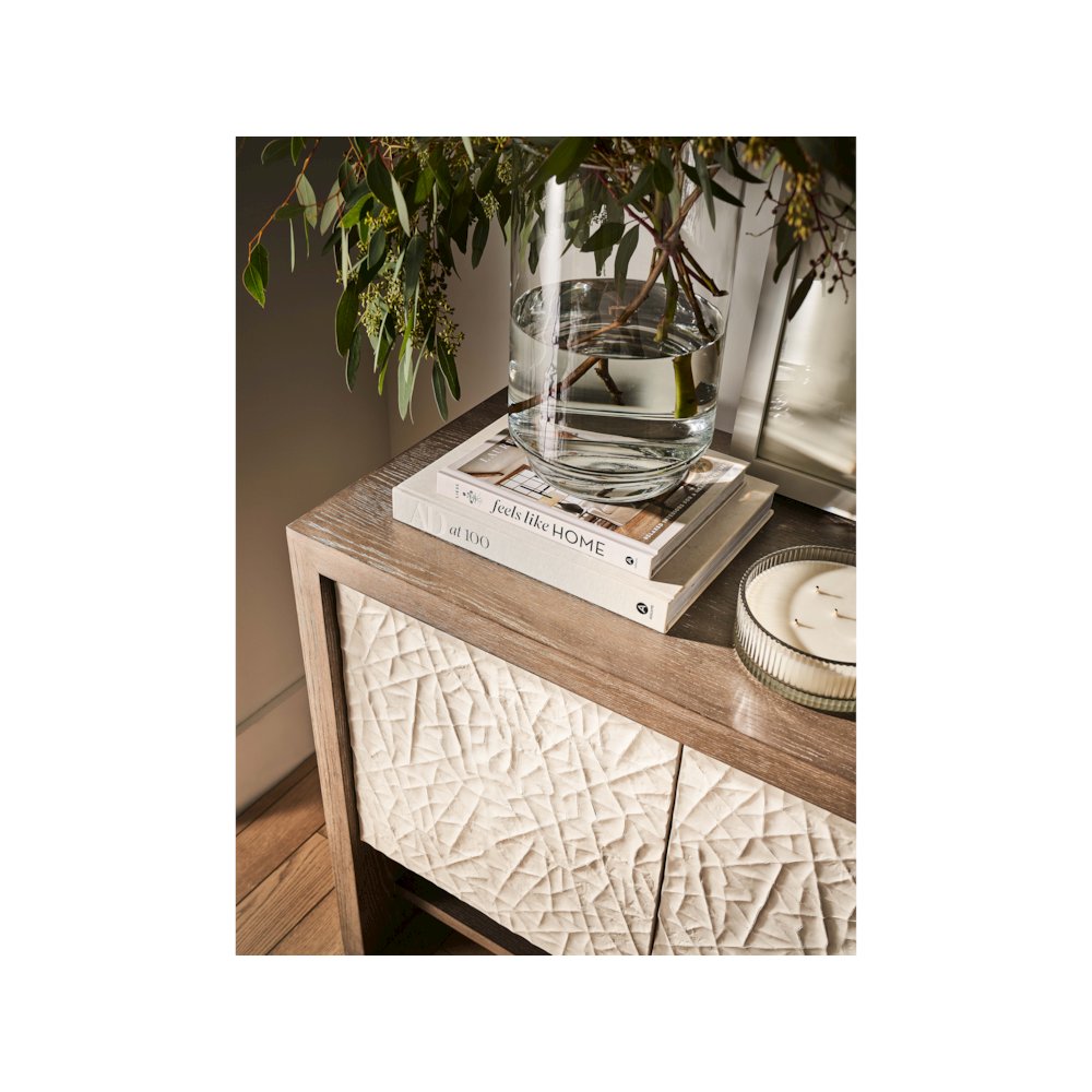 San Roque Console In Weathered Oak Color