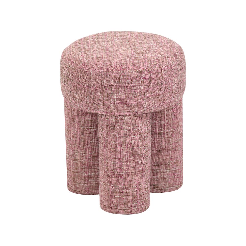 Larson Pink Polyester Fabric Ottoman/Stool