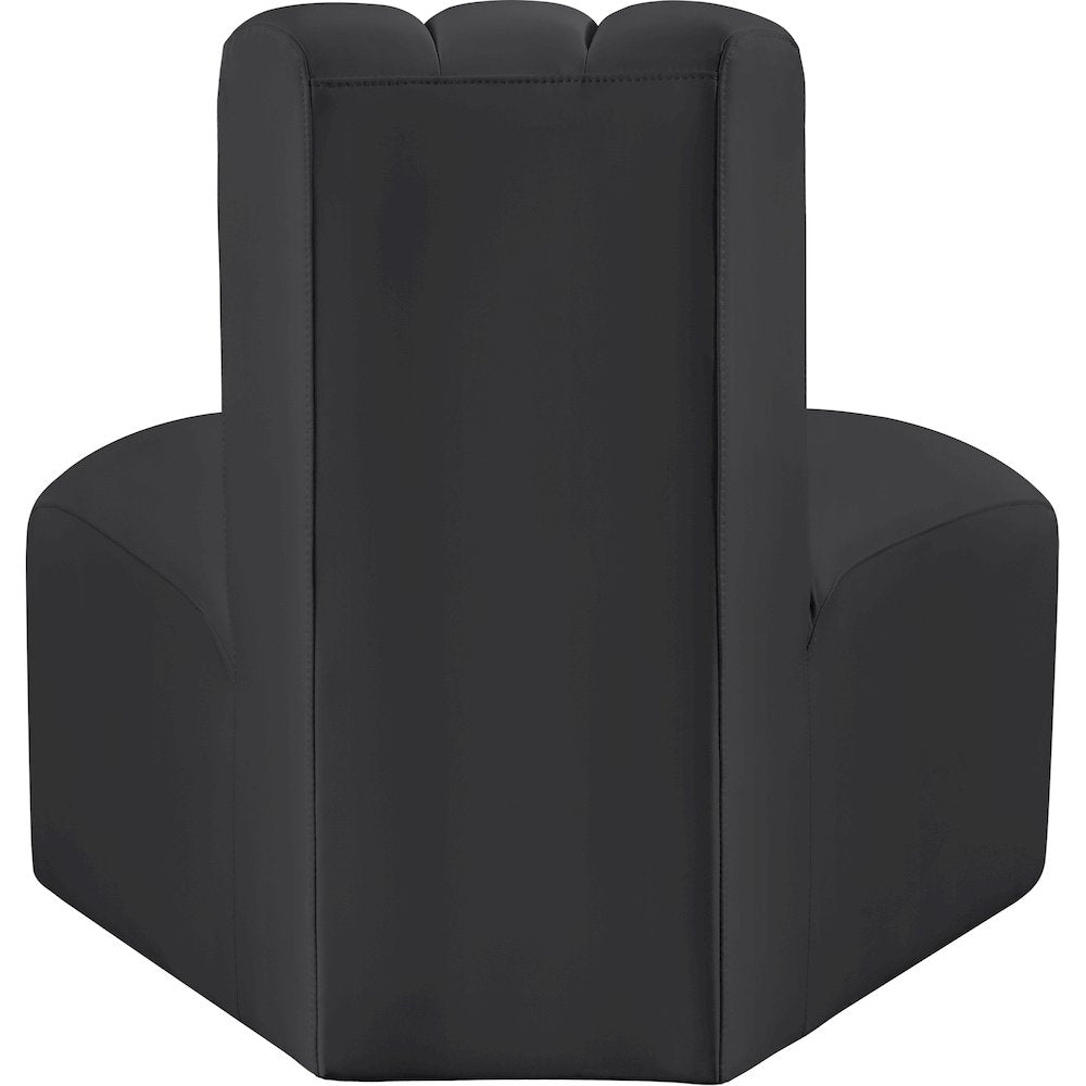 Arc Black Vegan Leather Reverse Corner