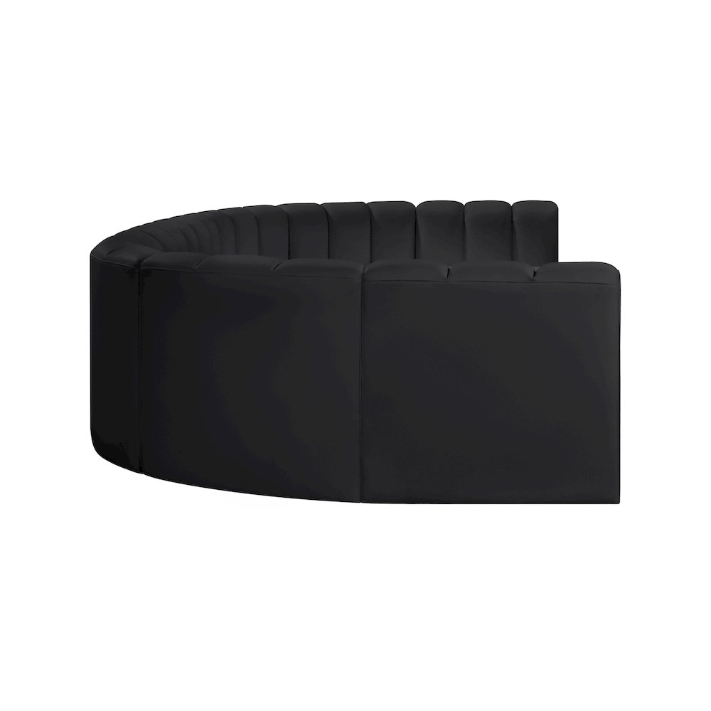 Arc Black Vegan Leather Modular Sofa