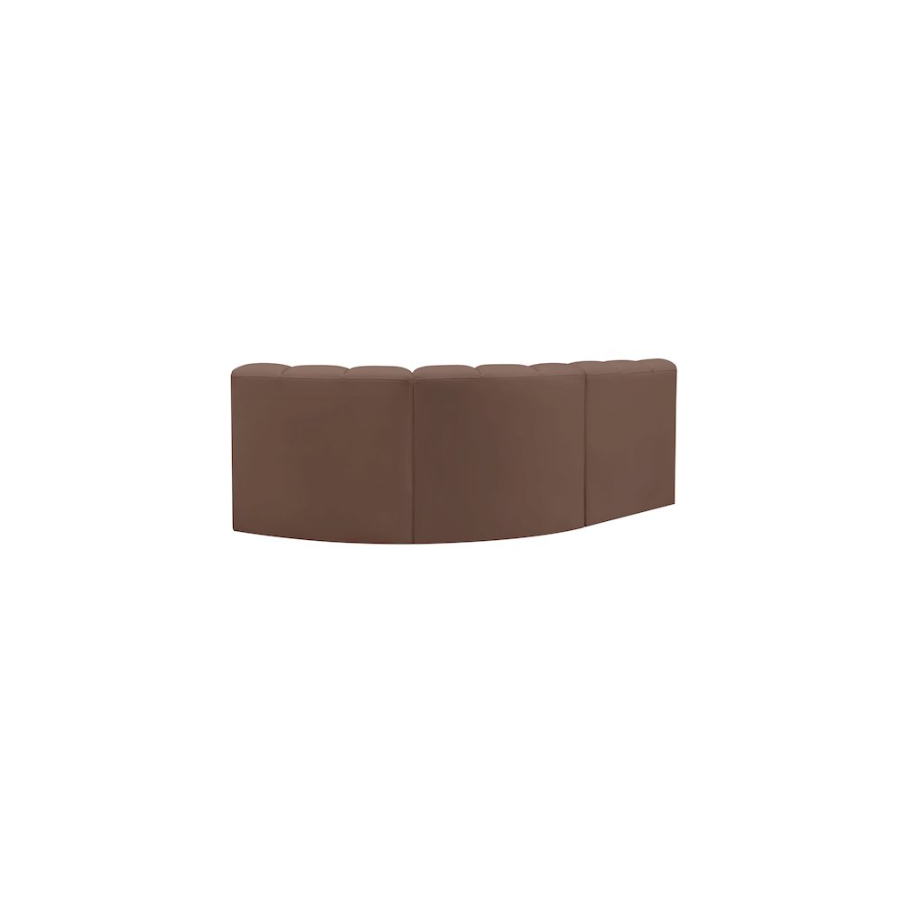 Arc Brown Vegan Leather Modular Sofa