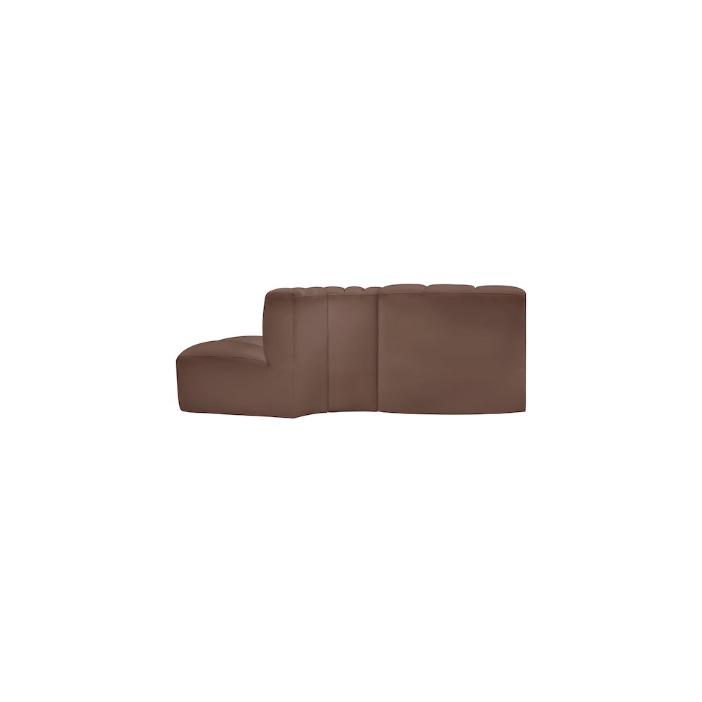 Arc Brown Vegan Leather Modular Sofa