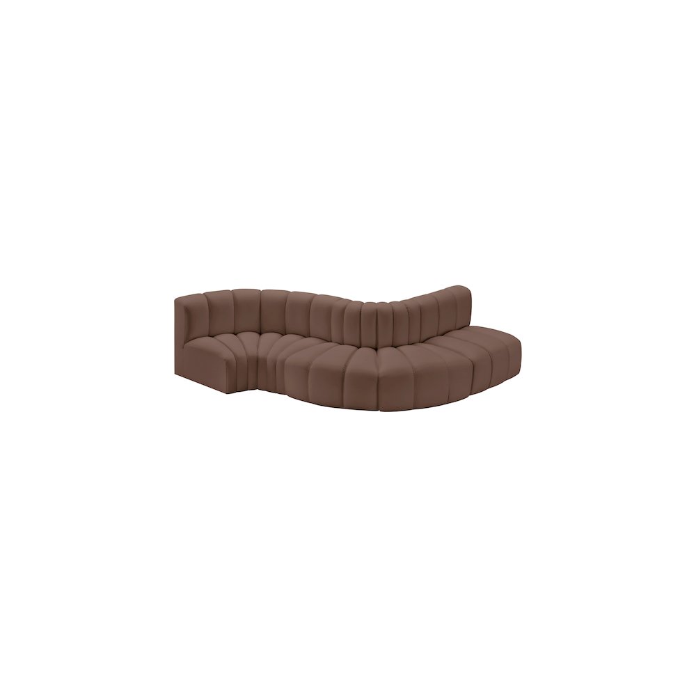 Arc Brown Vegan Leather Modular Sofa