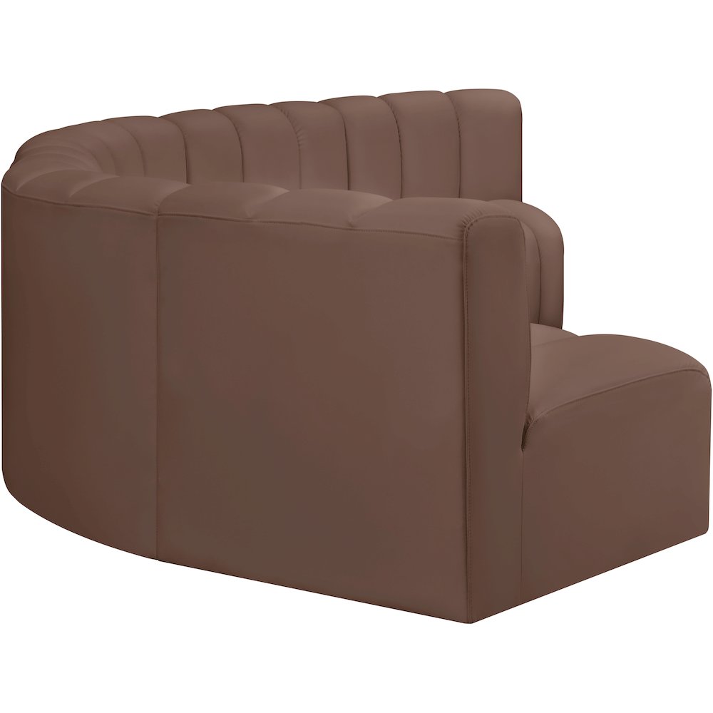 Arc Brown Vegan Leather Modular Sofa