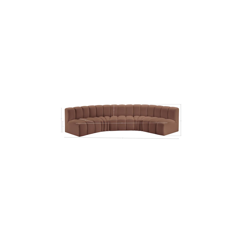 Arc Cognac Vegan Leather Modular Sofa