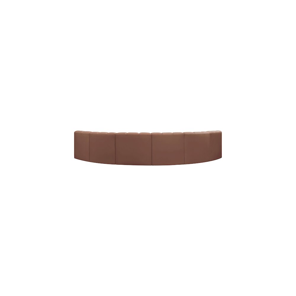 Arc Cognac Vegan Leather Modular Sofa