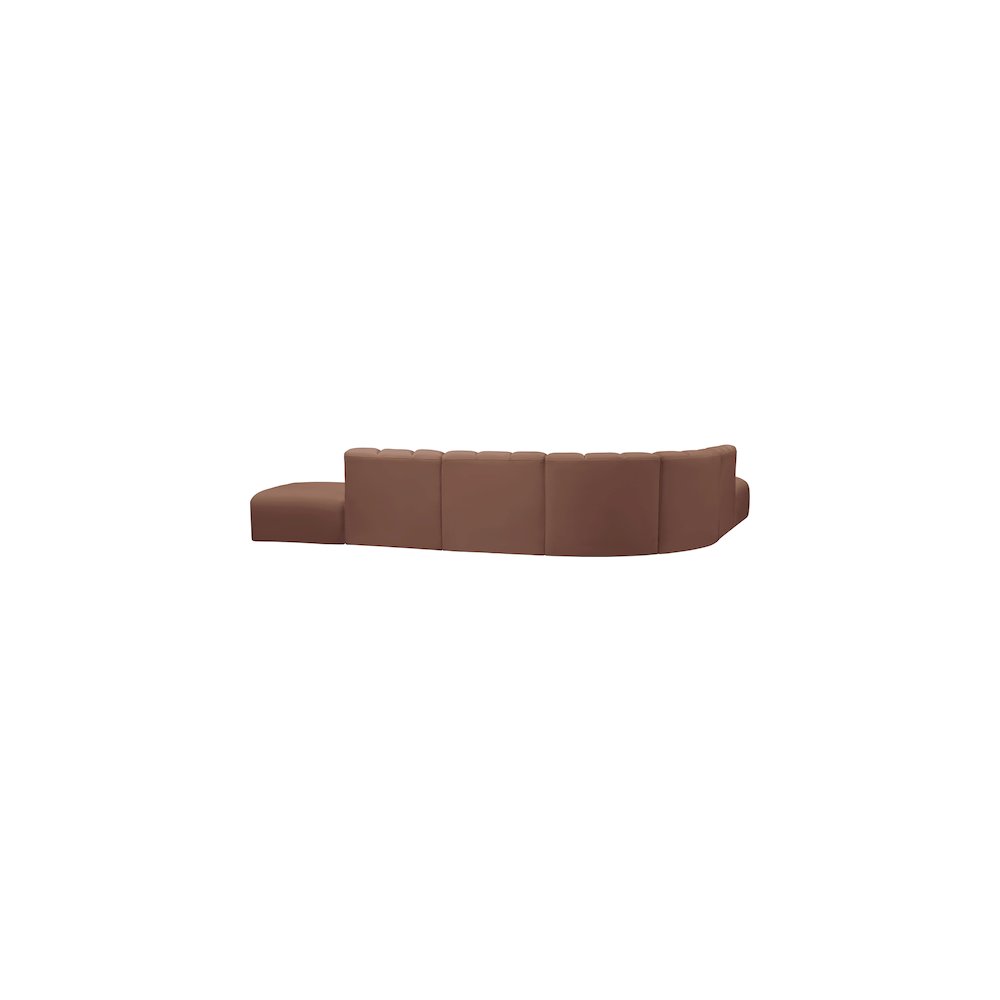 Arc Cognac Vegan Leather Modular Sofa