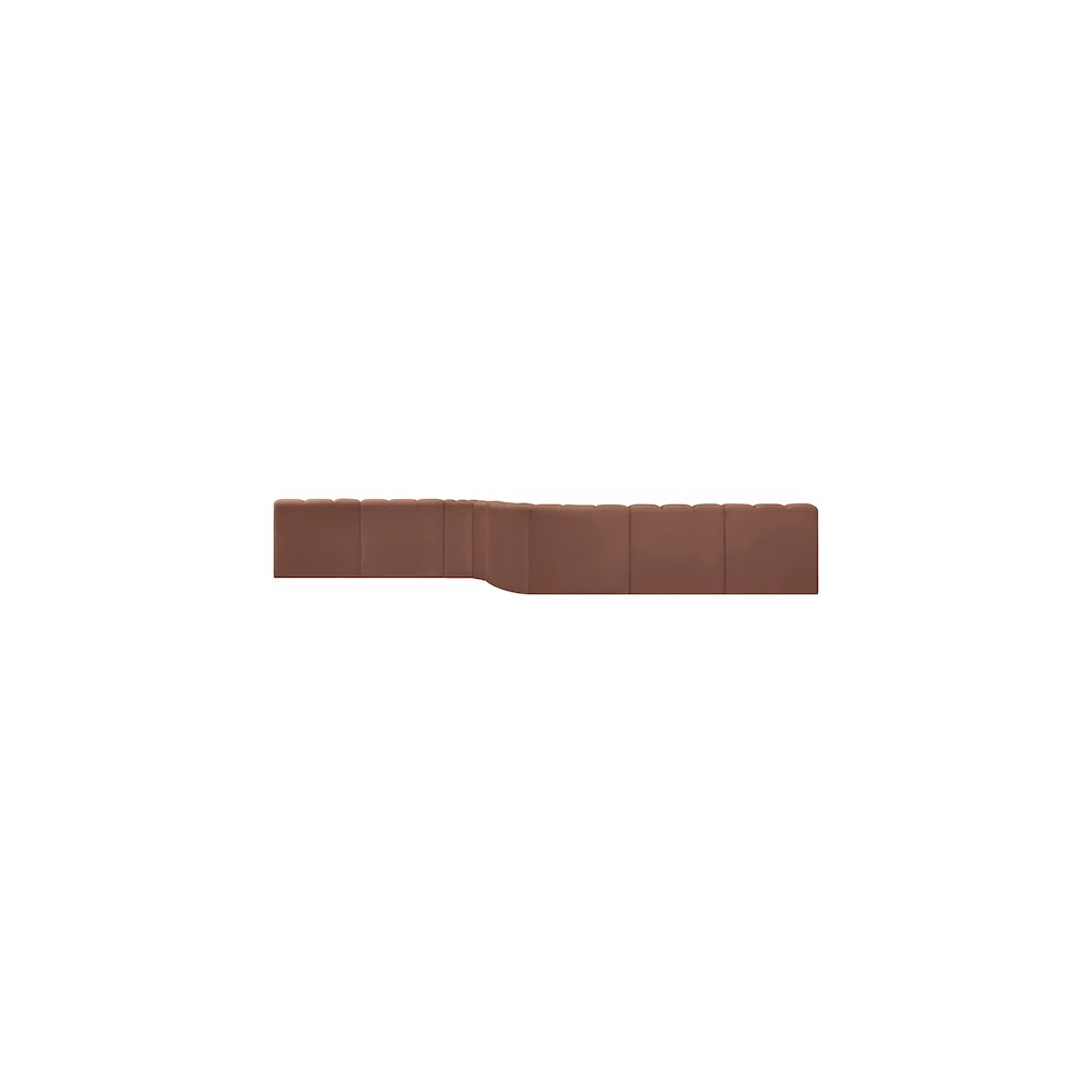 Arc Cognac Vegan Leather Modular Sofa