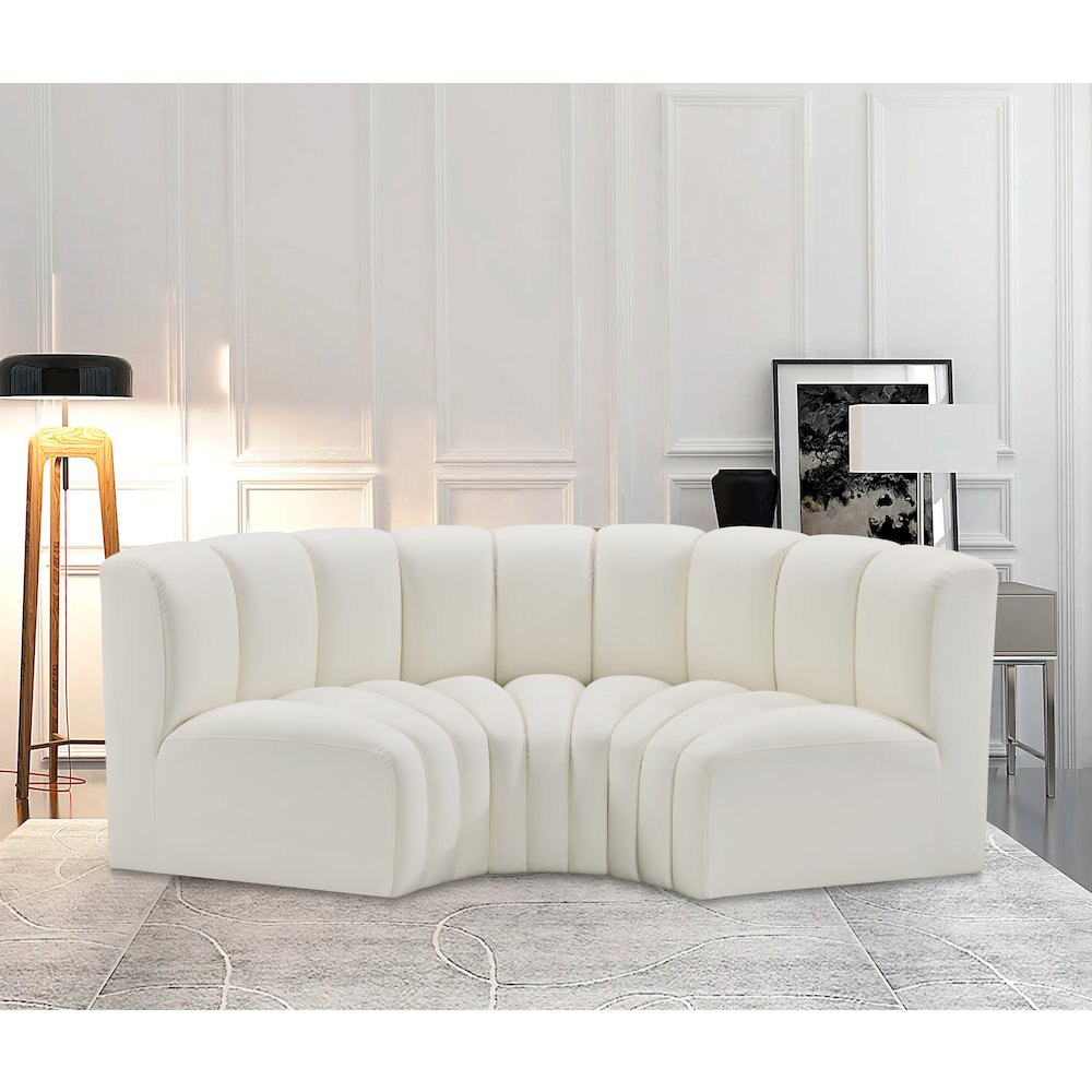 Arc Cream Vegan Leather Modular Sofa