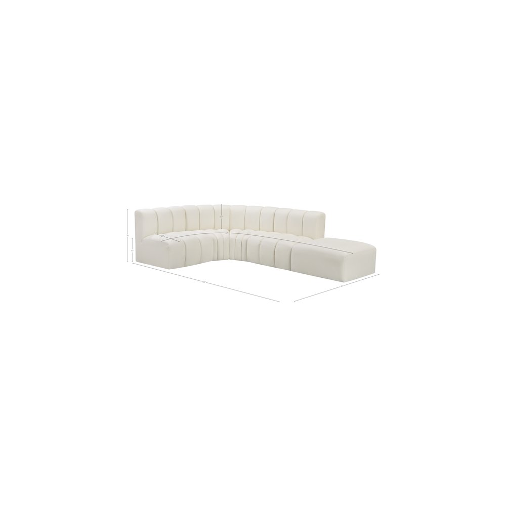 Arc Cream Vegan Leather Modular Sofa