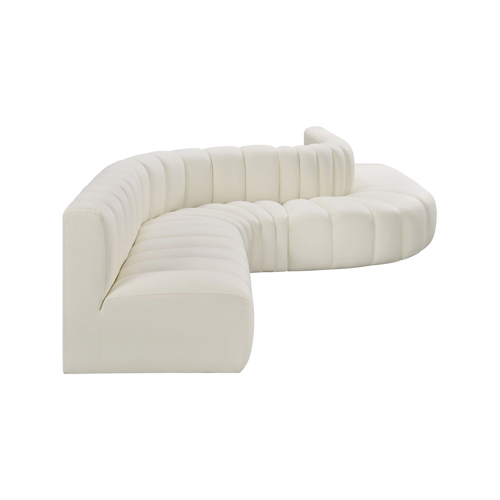 Arc Cream Vegan Leather Modular Sofa