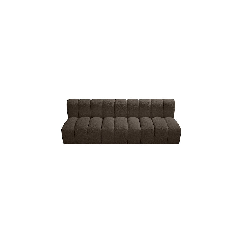 Arc Brown Boucle Fabric Modular Sofa