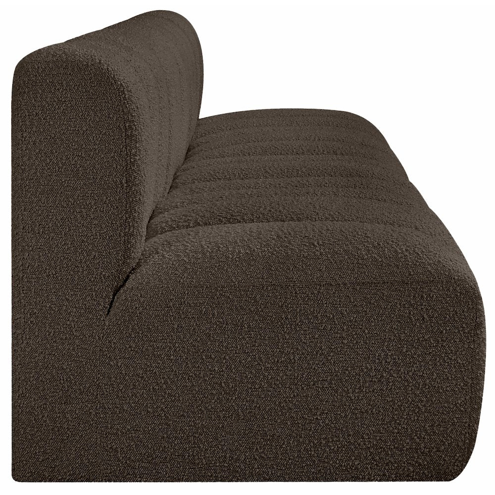 Arc Brown Boucle Fabric Modular Sofa