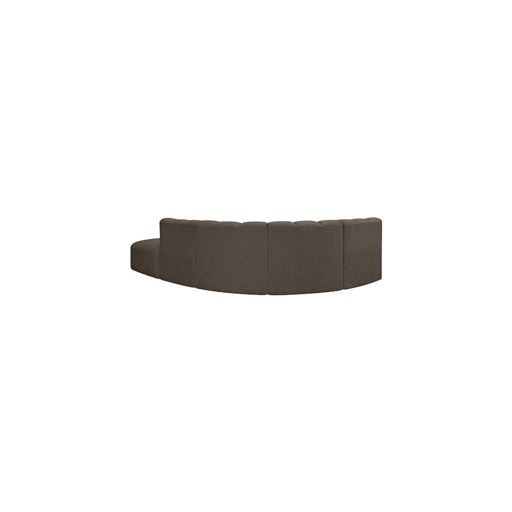 Arc Brown Boucle Fabric Modular Sofa