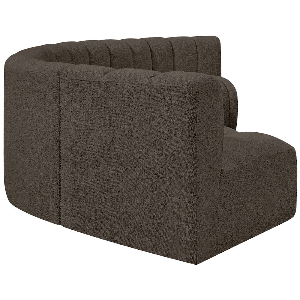 Arc Brown Boucle Fabric Modular Sofa