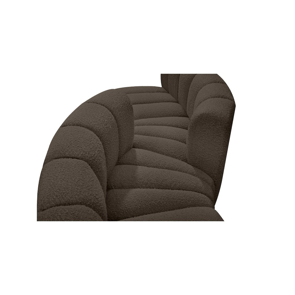 Arc Brown Boucle Fabric Modular Sofa