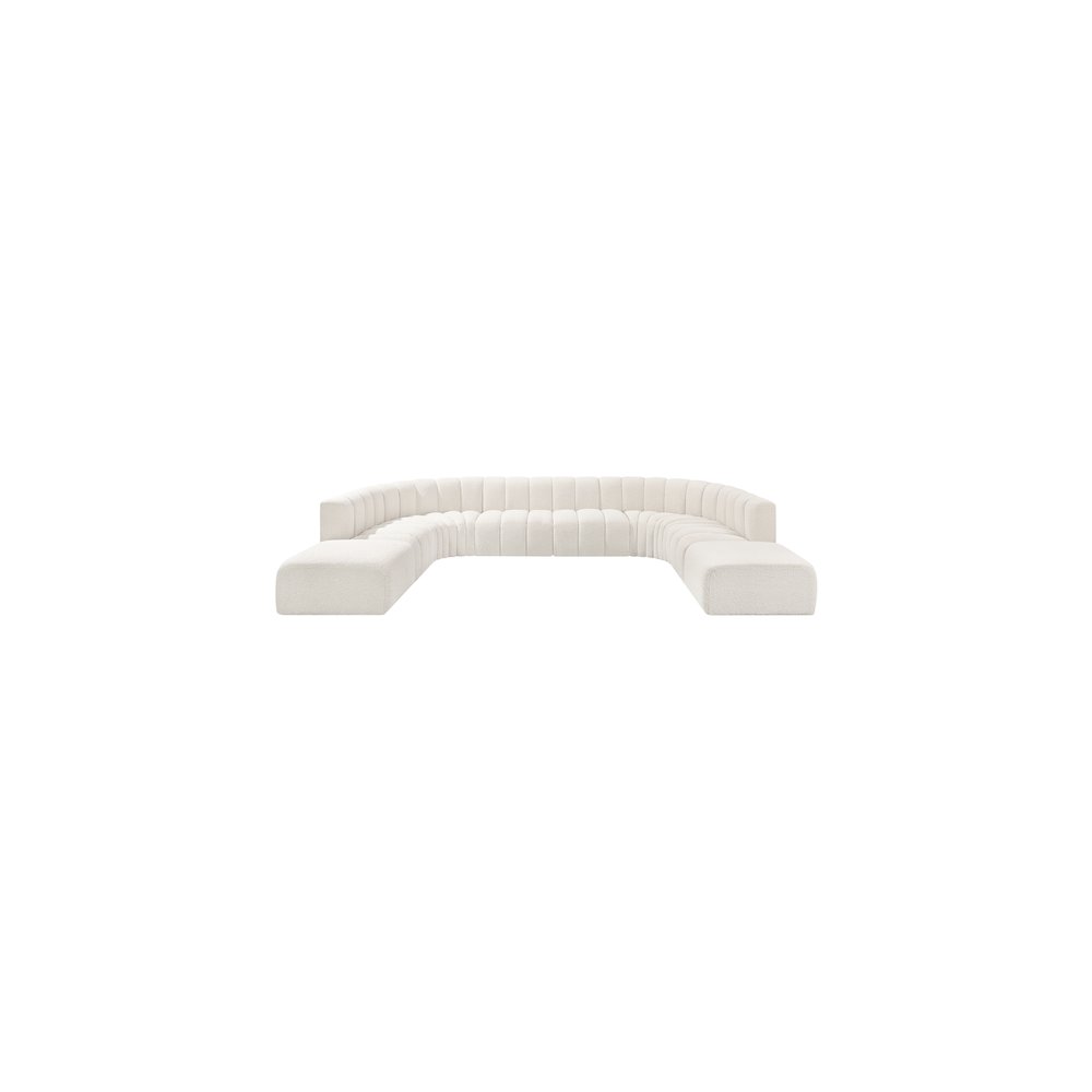 Arc Cream Boucle Fabric Modular Sofa