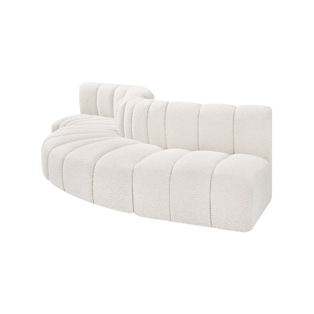 Arc Cream Boucle Fabric Modular Sofa