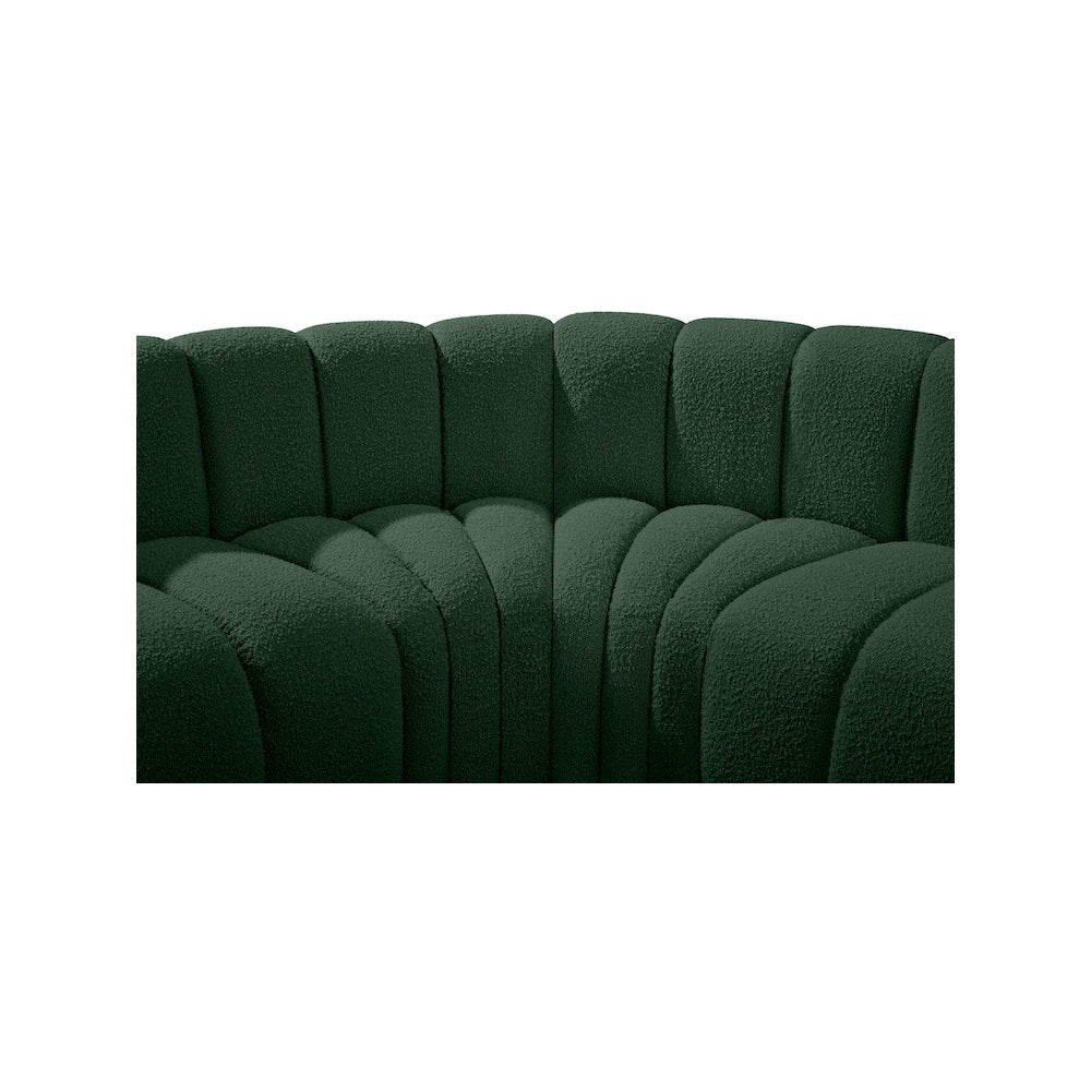 Arc Green Boucle Fabric Modular Sofa