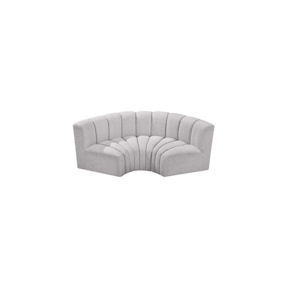 Arc Grey Boucle Fabric Modular Sofa