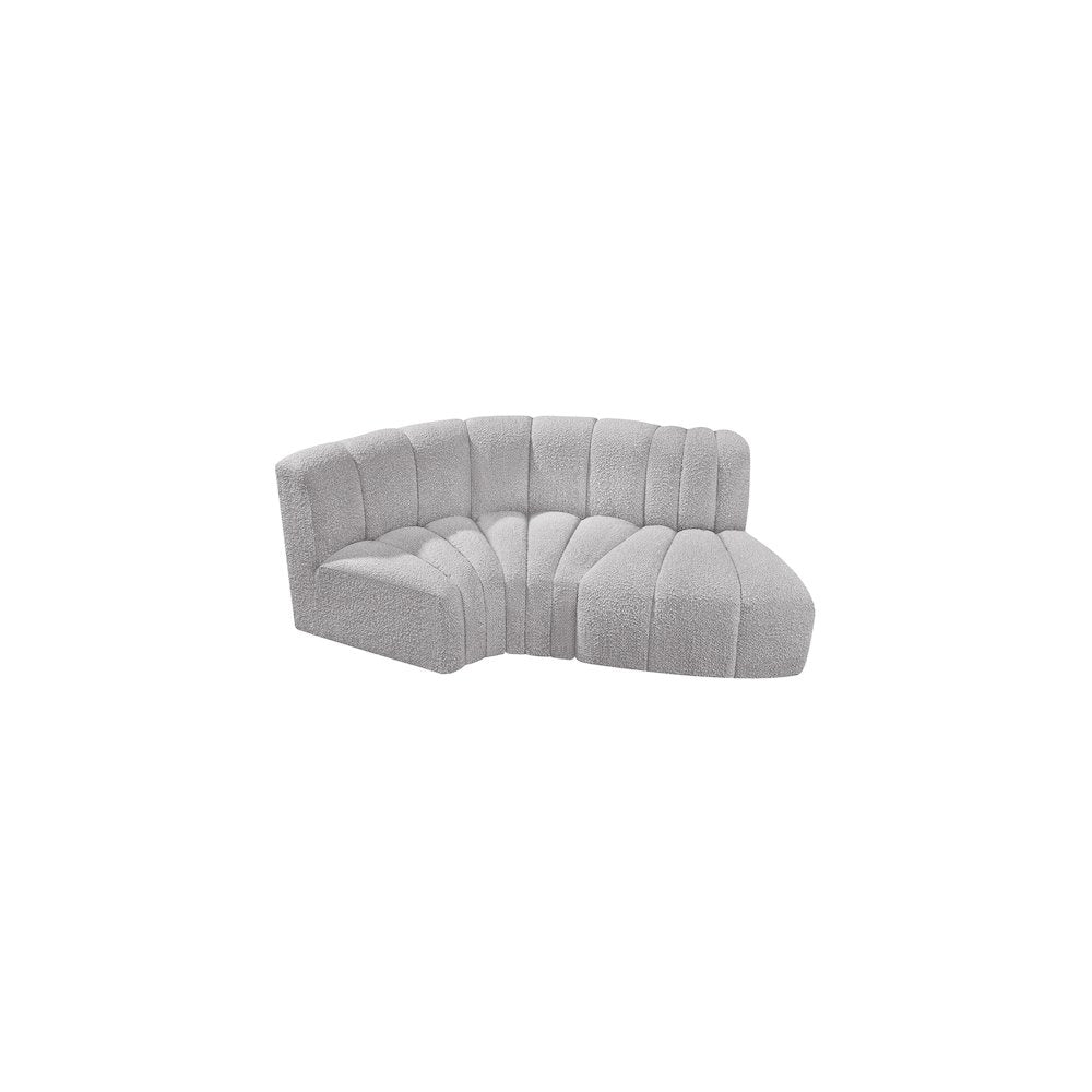 Arc Grey Boucle Fabric Modular Sofa