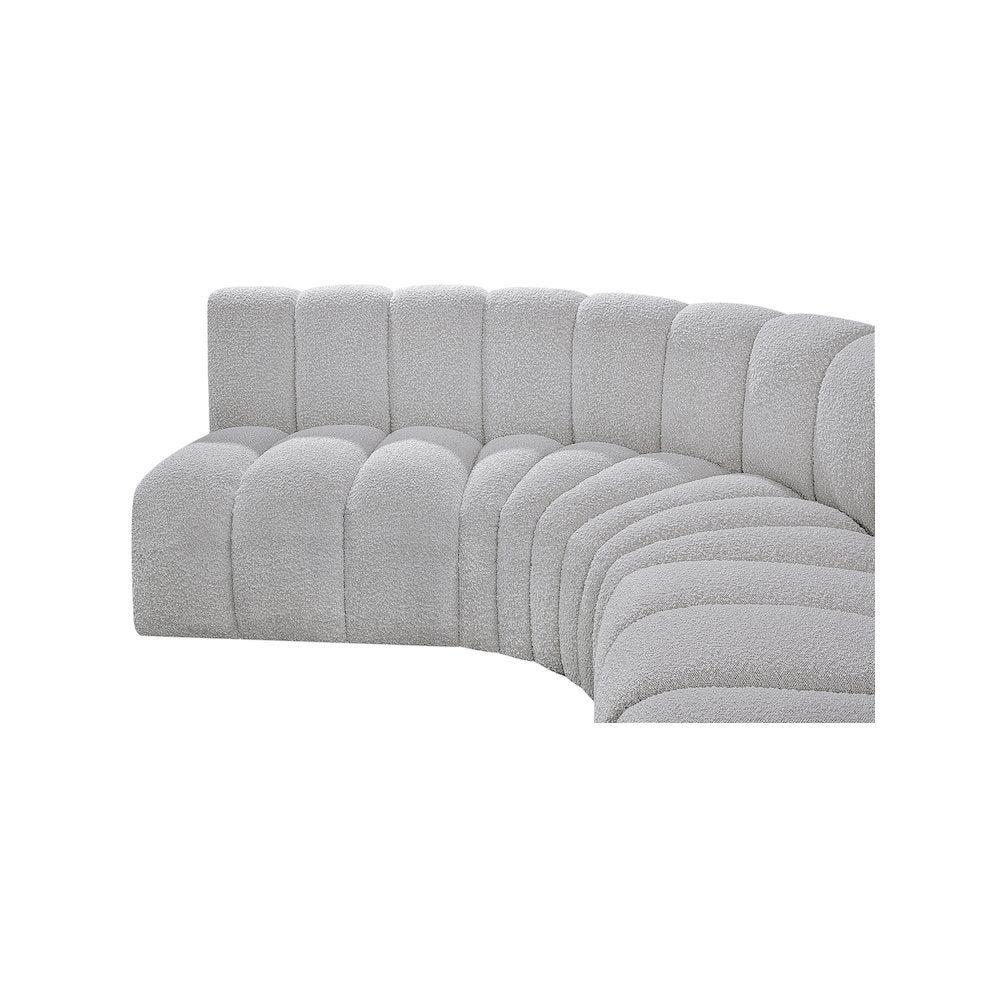 Arc Grey Boucle Fabric Modular Sofa