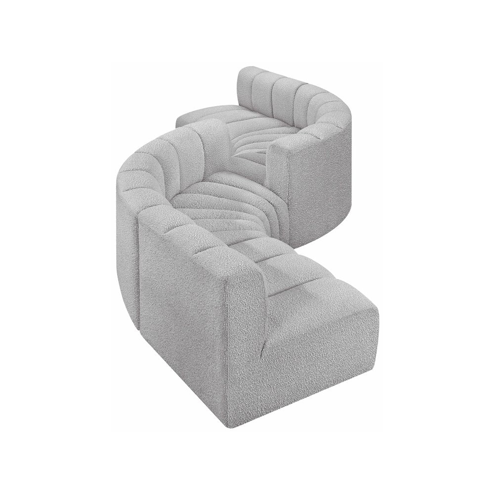 Arc Grey Boucle Fabric Modular Sofa