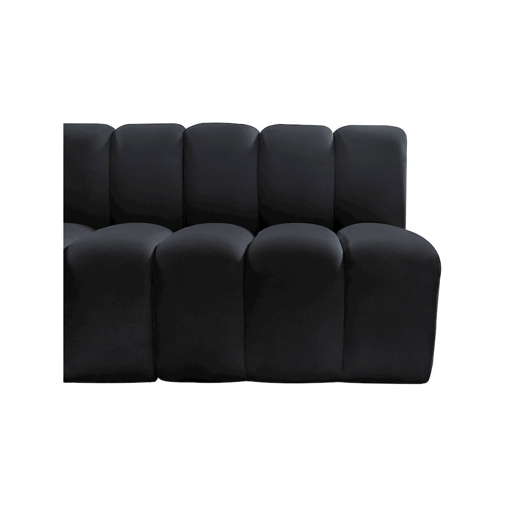 Arc Black Velvet Modular Sofa