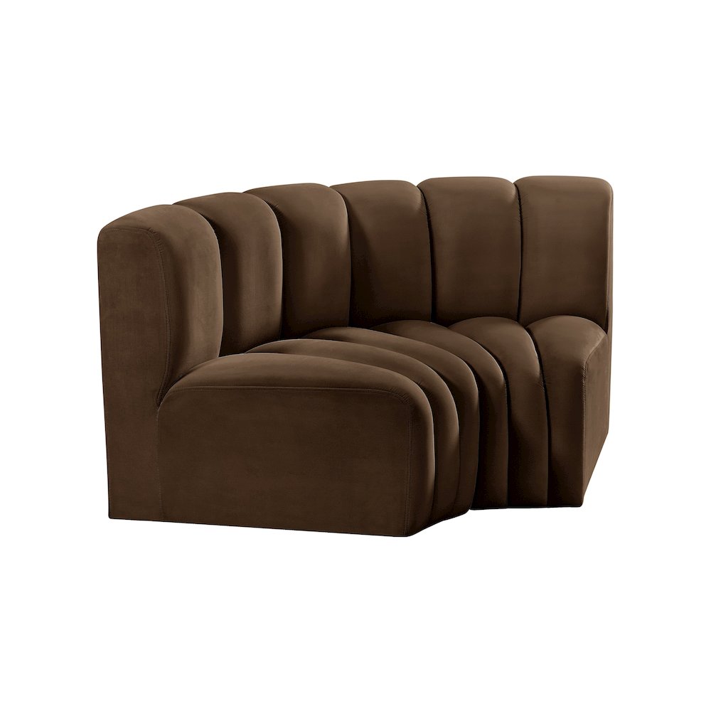Arc Brown Velvet Modular Sofa