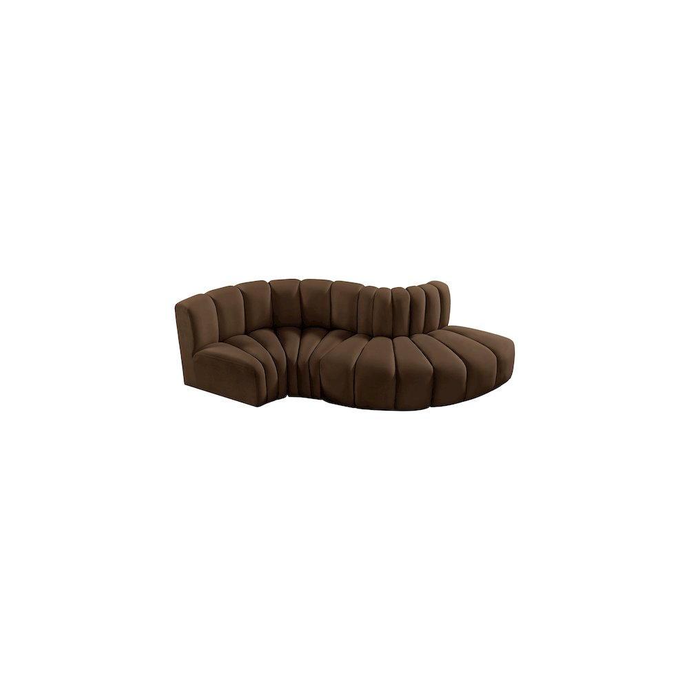 Arc Brown Velvet Modular Sofa