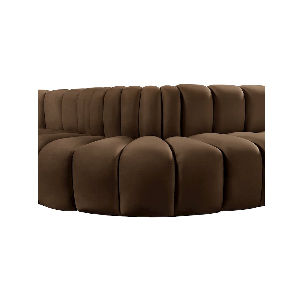 Arc Brown Velvet Modular Sofa