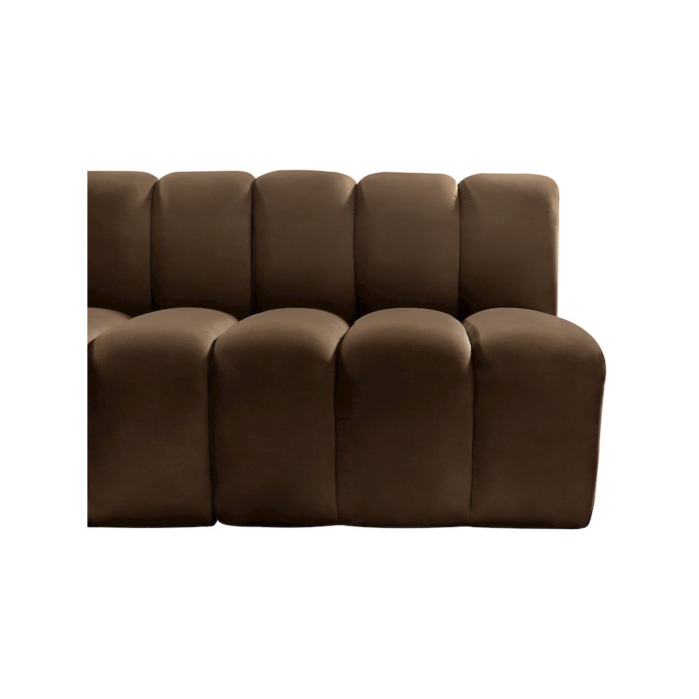 Arc Brown Velvet Modular Sofa