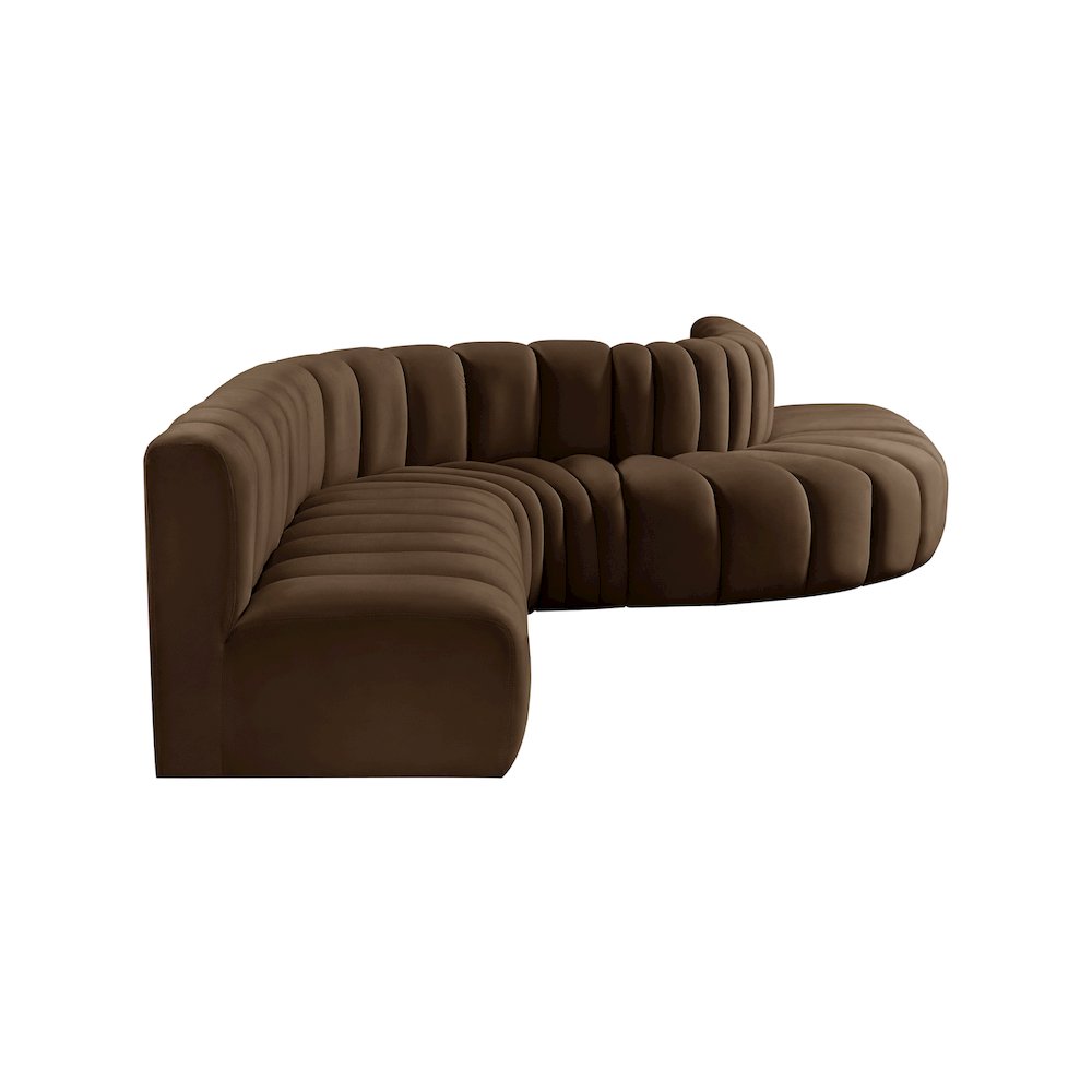 Arc Brown Velvet Modular Sofa