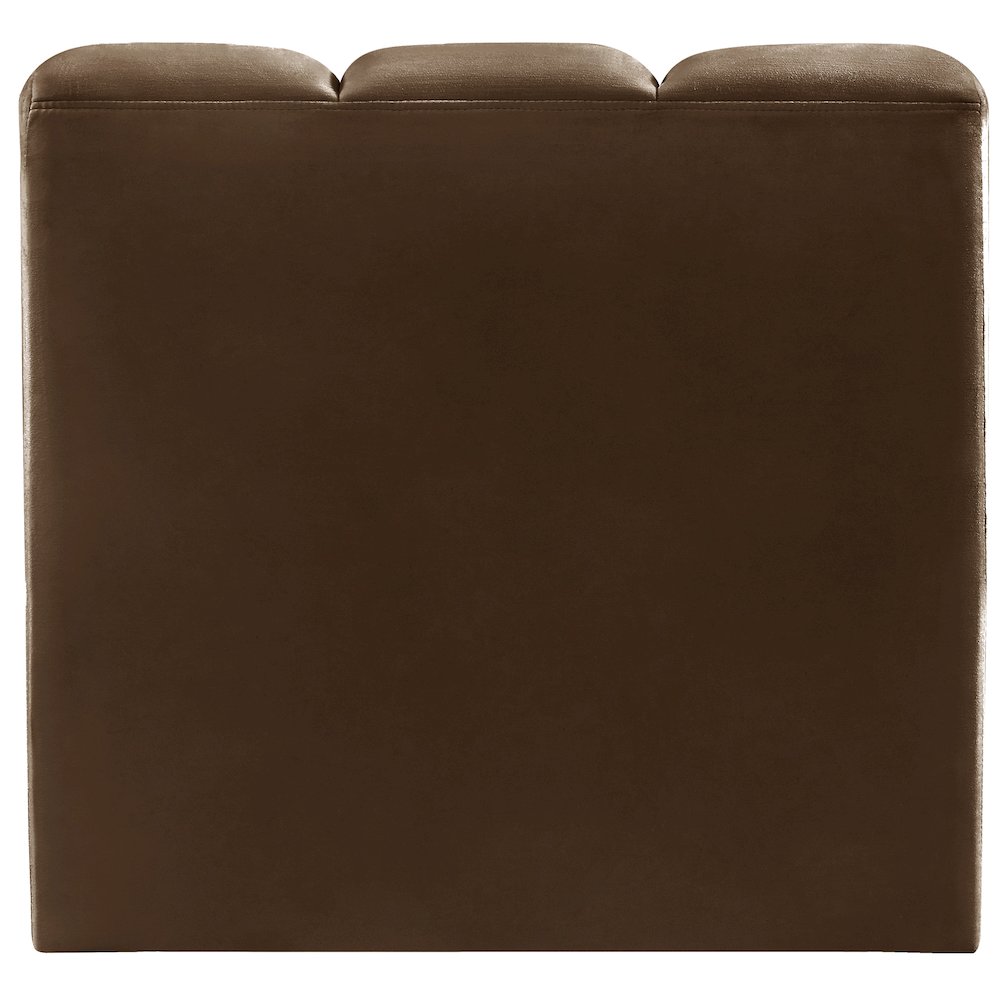 Arc Brown Velvet Straight Chair