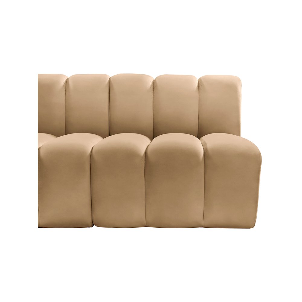 Arc Camel Velvet Modular Sofa