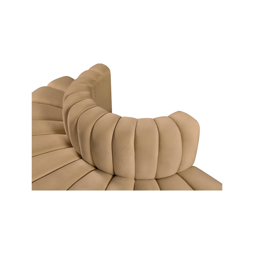 Arc Camel Velvet Modular Sofa