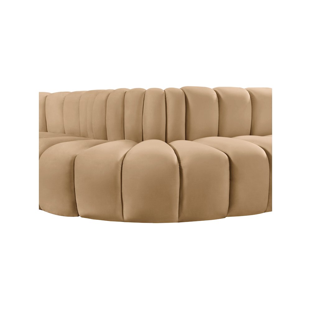Arc Camel Velvet Modular Sofa