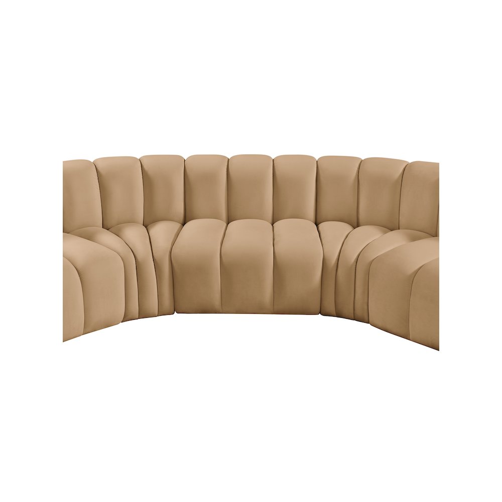 Arc Camel Velvet Modular Sofa